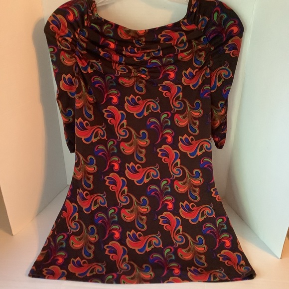 Bisou Bisou Top Short Sleeve Multi Color Size Medium - Picture 4 of 12